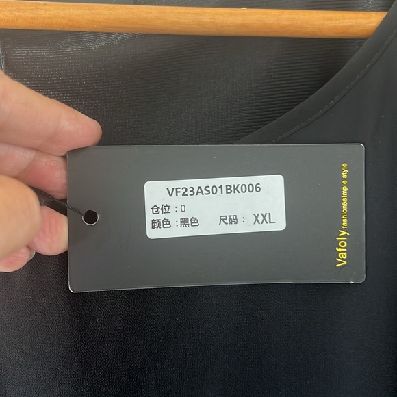 VAFOLY Double Layer Flowy Pullover Blouse Tops Ruffle Bell Sleeve Size: XXL - Picture 5 of 5